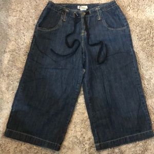 Faded Glory Wide Leg Capri Jeans Denim Size 6